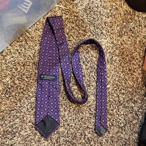 Brooks Brothers Purple Geometric Men's Silk Tie